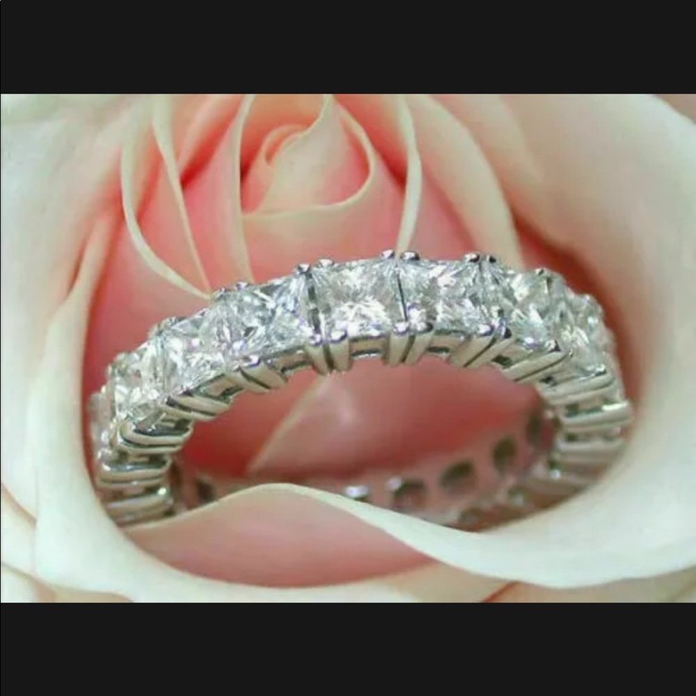 6.00CT princess cut simulated diamond